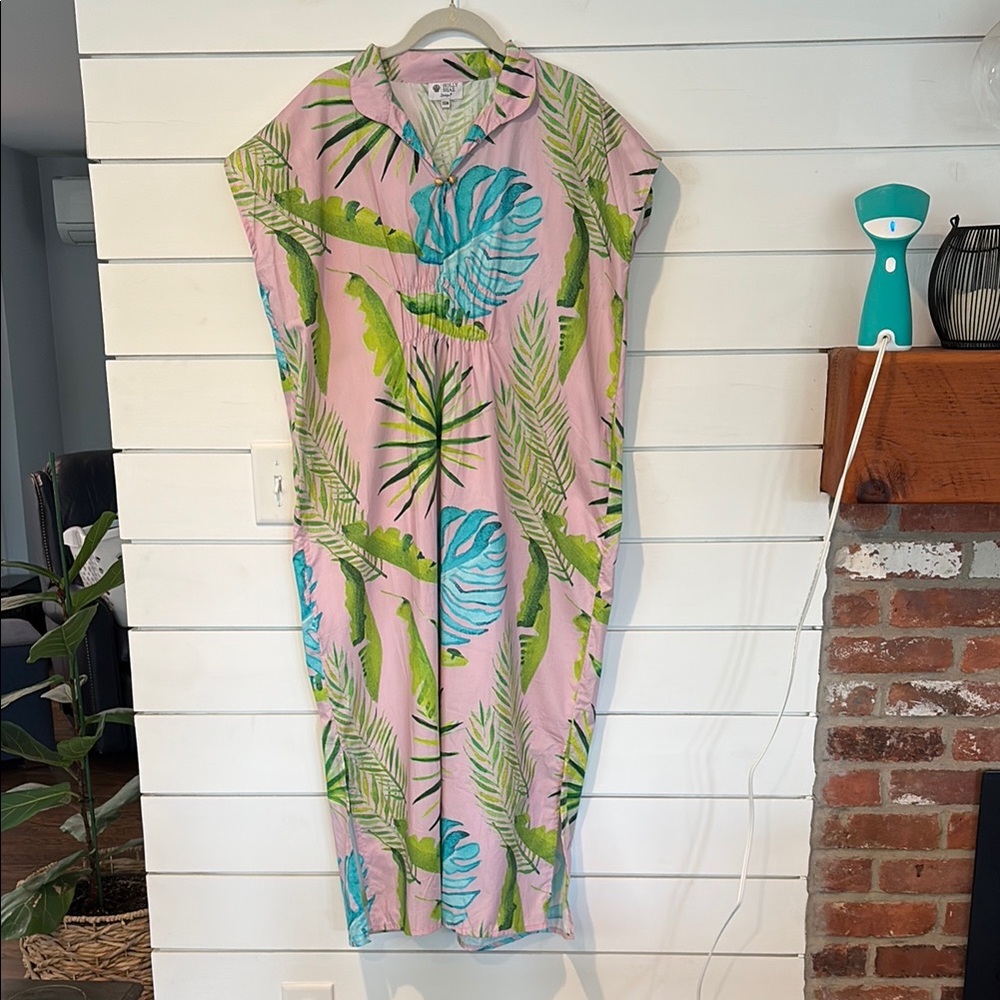 Tropical Leaf Print Dress